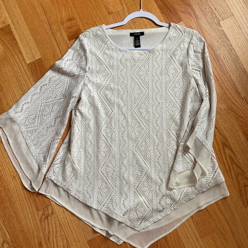 ALFANI Women's 3-Quarter Sleeve Top